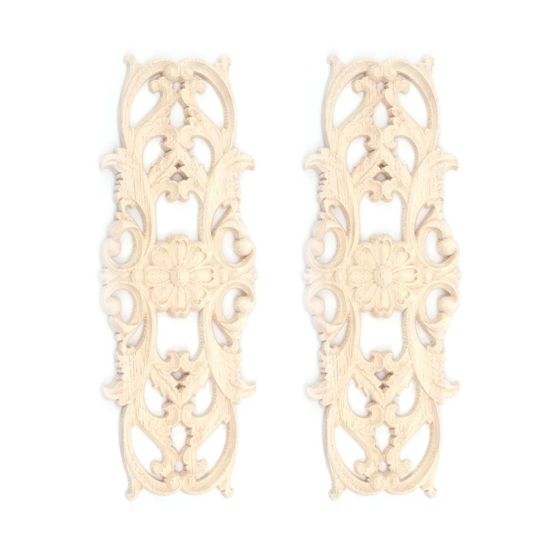 

2 шт., резная аппликация из резины и дерева, 22,5x8 см