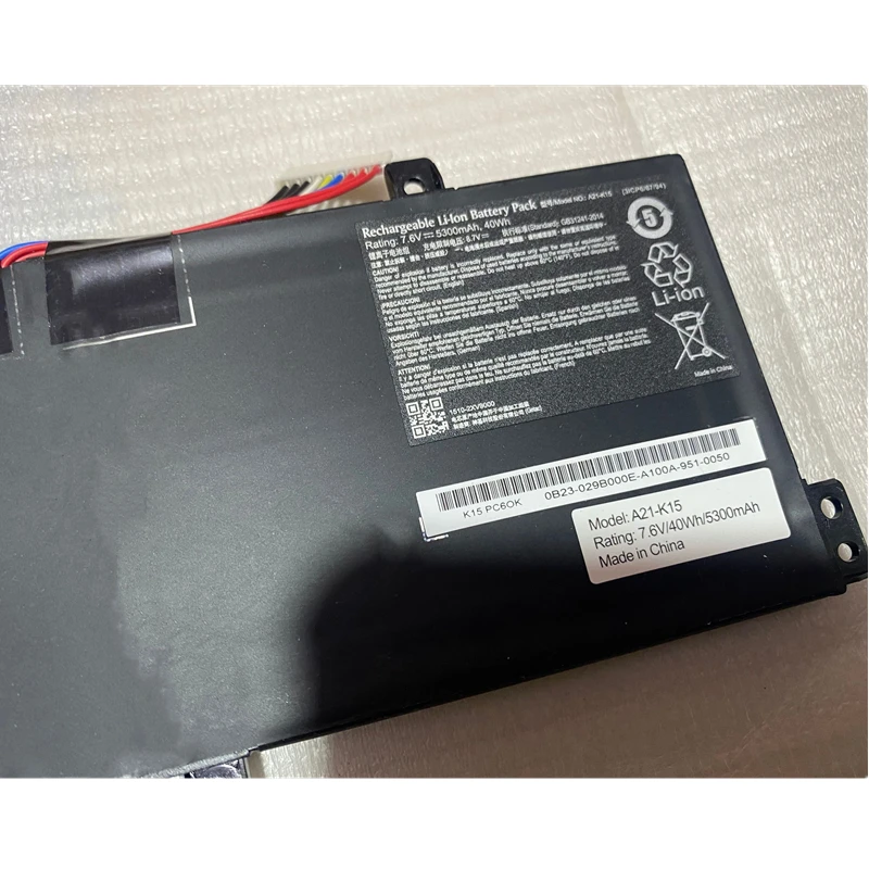 Для Medion Akoya K15C MD61877 K15 PC6OK A21-K15 K15F 0B23-020K000M Аккумулятор для Machenike F117 VC VA VB VD3 VR26 V65 VG65T