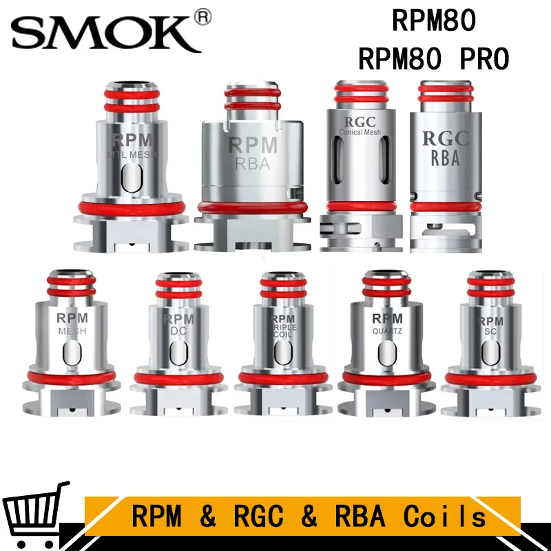 

Original SMOK RPM RGC Coil RBA Mesh 0.4ohm Quartz 1.2ohm SC 1.0ohm MTL RGC Conical RBA for Fetch Pro RPM80 RPM80 Pro