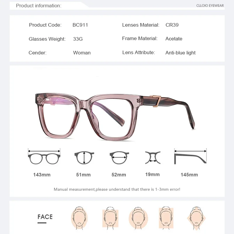 Очки для чтения с защитой от синего света CLLOIO женские высококачественные Ретро