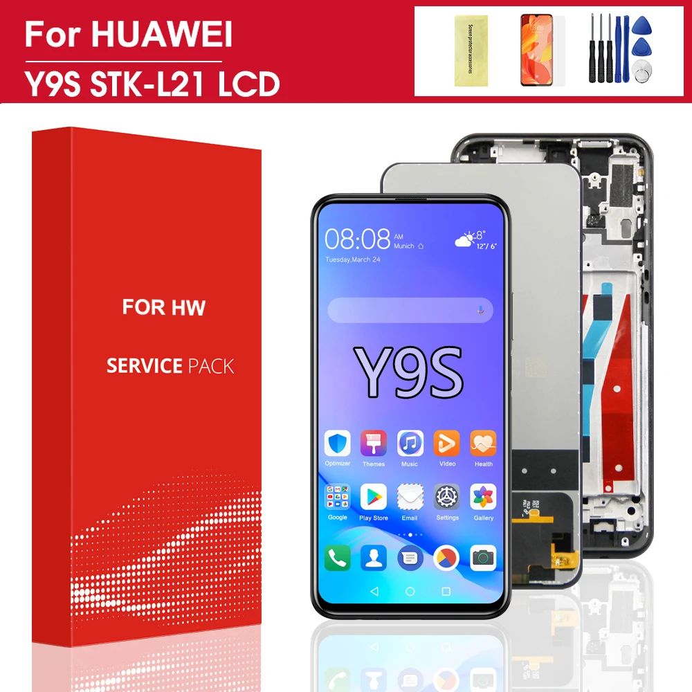 

6.59'' AMOLED for Huawei Y9S LCD Display Digitizer Assembly Touch Screen Apply to For Huawei Y9 s STK-L21 STK-LX3 STK-L22 Lcd