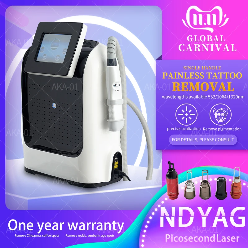 

Powerful Portable Scar Pigment Removal q-switch nd yag Picosecond la-ser Tattoo Removal Machine Beauty Equipment