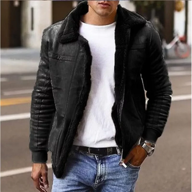 Fleece Sweater Coat Winter Thick Solid Wool Cardigan Warm Knitted Sweater Jackets Casual Male Clothing Plus Size 4XL 3XL