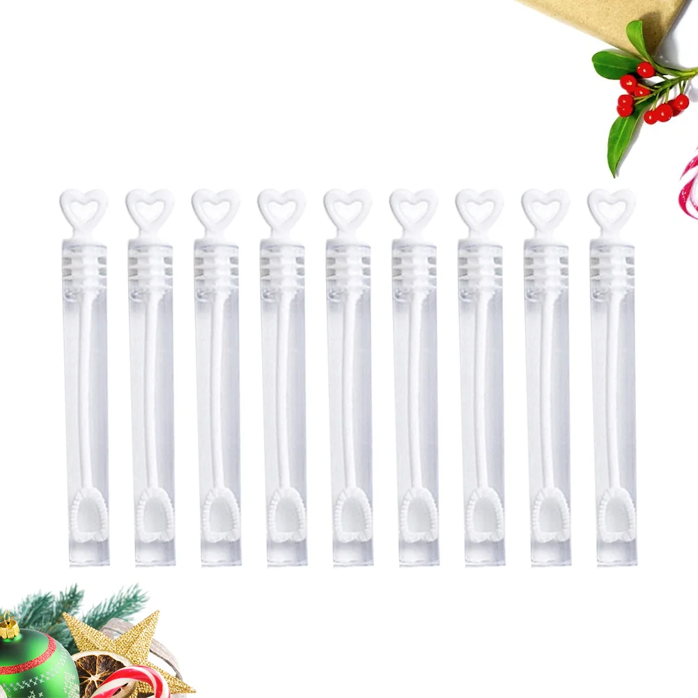 

144PCS Bubble Toys Heart Bubble Tubes Kids Bubble Sticks Party Favors for Weddings Anniversaries ( White )