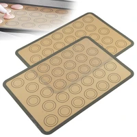 2pcs silicone macaron baking mat non stick silicon liner bake pans and rolling for macaroon pastry cookie cake making tools