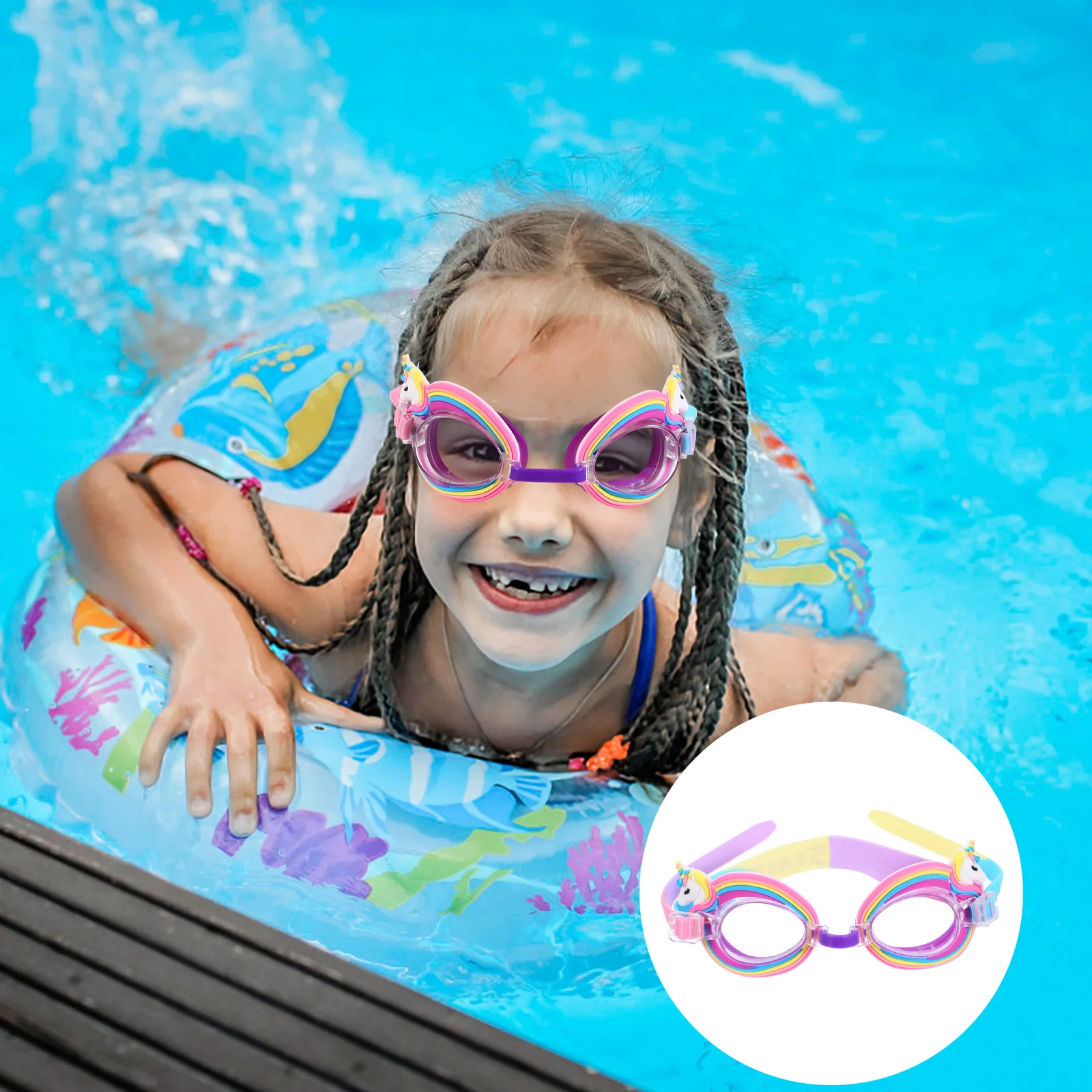 

children goggles swimming swimming goggles eyewear anti- fog uv protection waterproof glasses with kids swim goggles earplugs