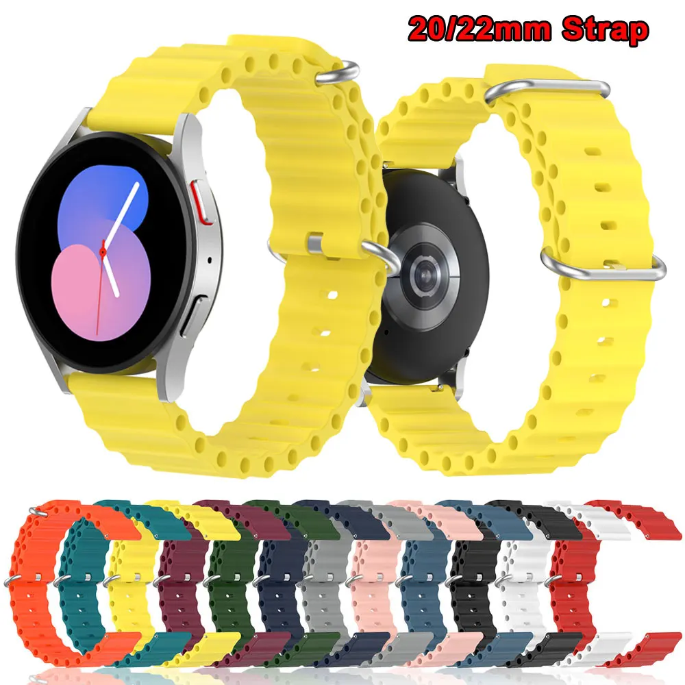 

Силиконовый ремешок для наручных часов Samsung Galaxy Watch 3 4 5 S3 S2, мягкий ремешок для смарт-часов Vivoactive 3 4 Venus Venu2