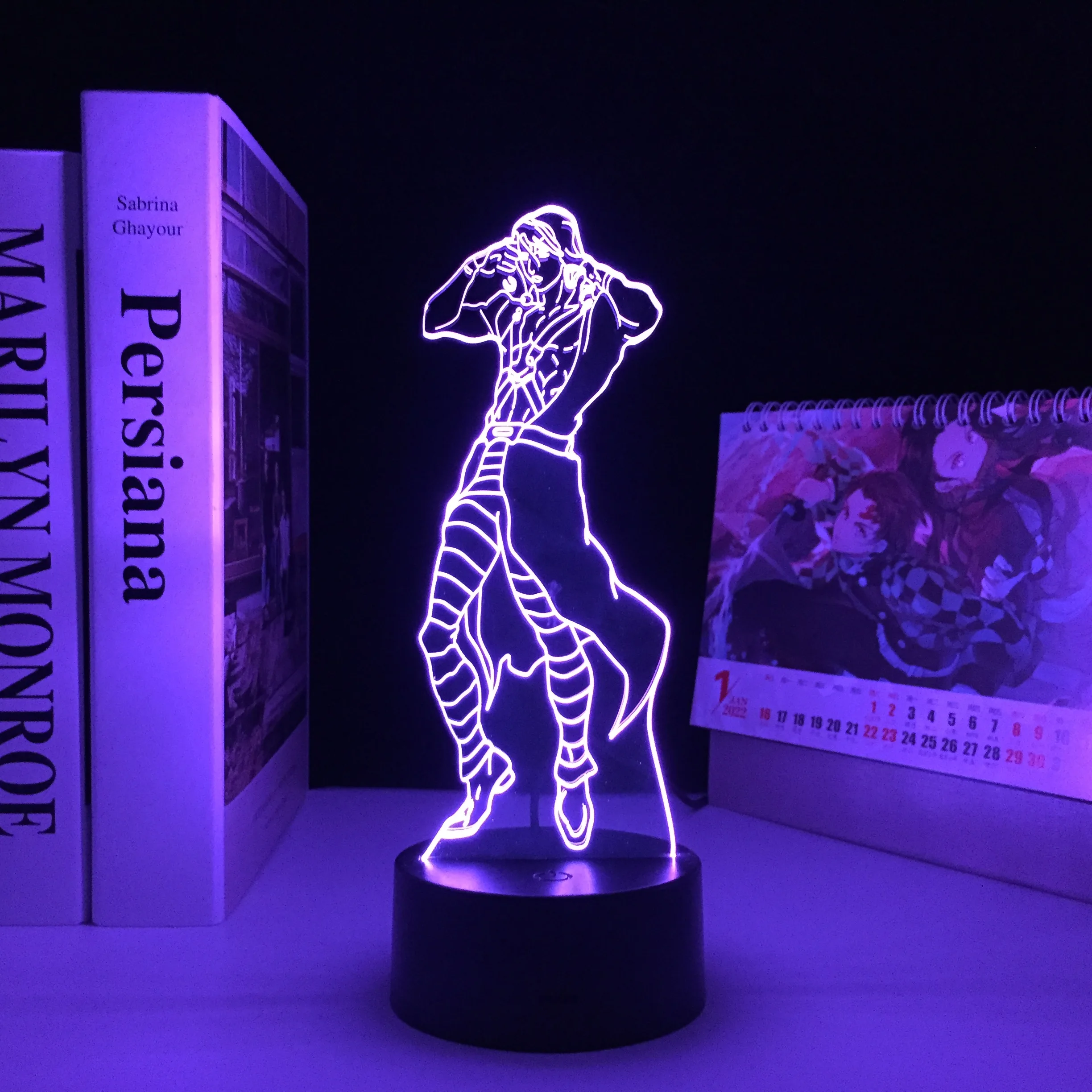 

3D Lamp Anime JoJo Bizarre Adventure Figure Risotto Nero for Birthday Gift Bedroom Decor Light for Him Manga Jojo LED Light