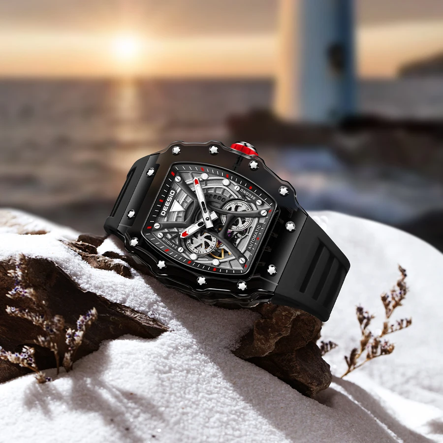 Часы Мужские Механические Прозрачные с автоподзаводом водонепроницаемые