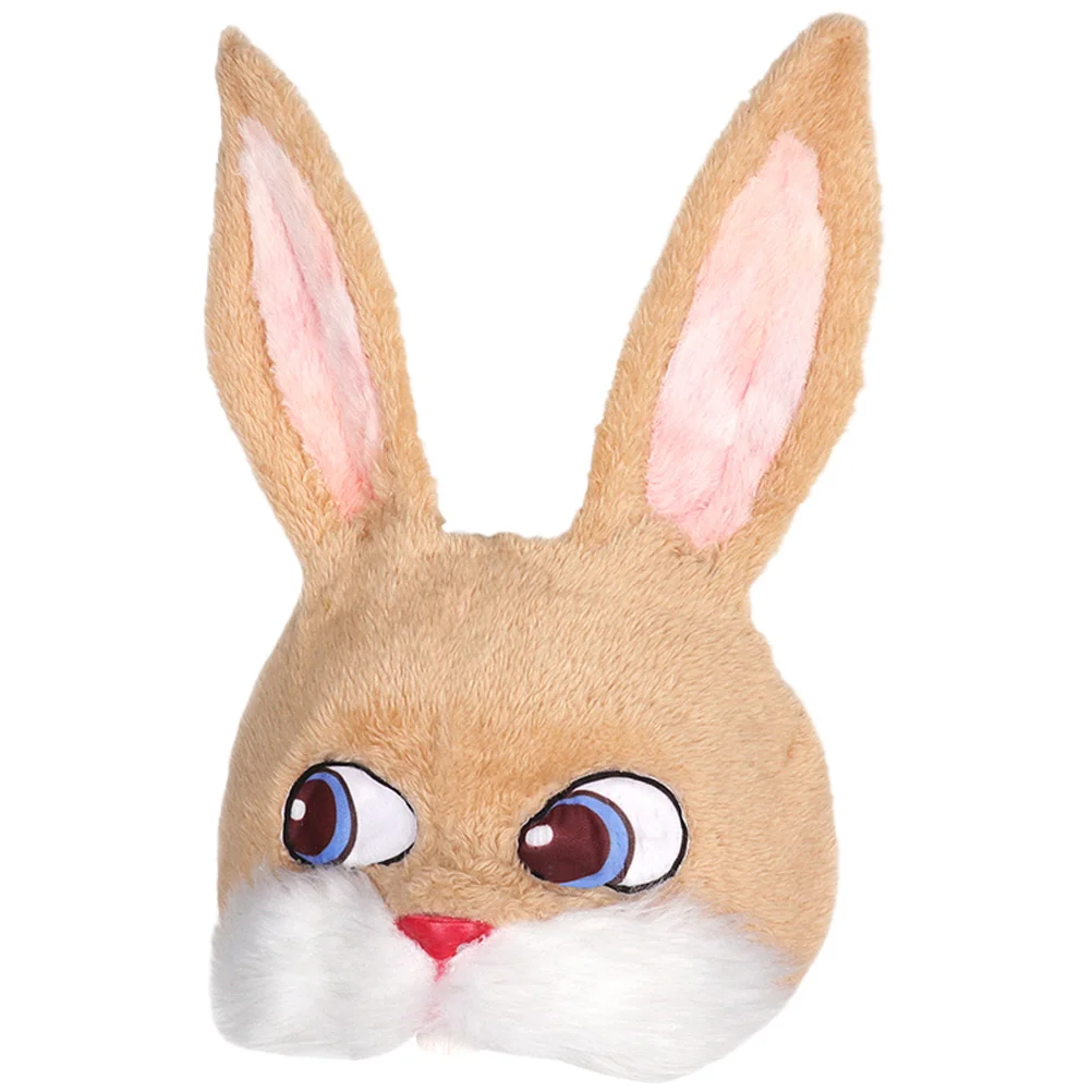 

Rabbit Plush Mask Party Performance Masks Prop Stage Hood Costume Accessory Easter Bunny Miss