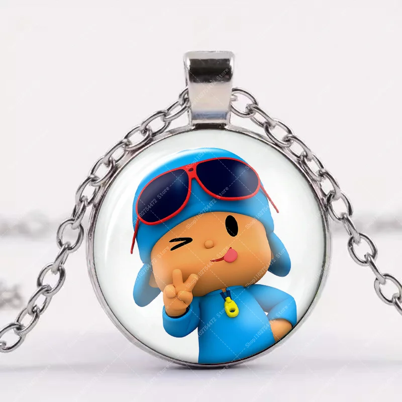 Фото Креативное ожерелье с мультяшным дизайном Pocoyo, аниме-кулон, милые аксессуары, модная цепочка, ювелирное украшение, подвеска, подарки на день рождения №1