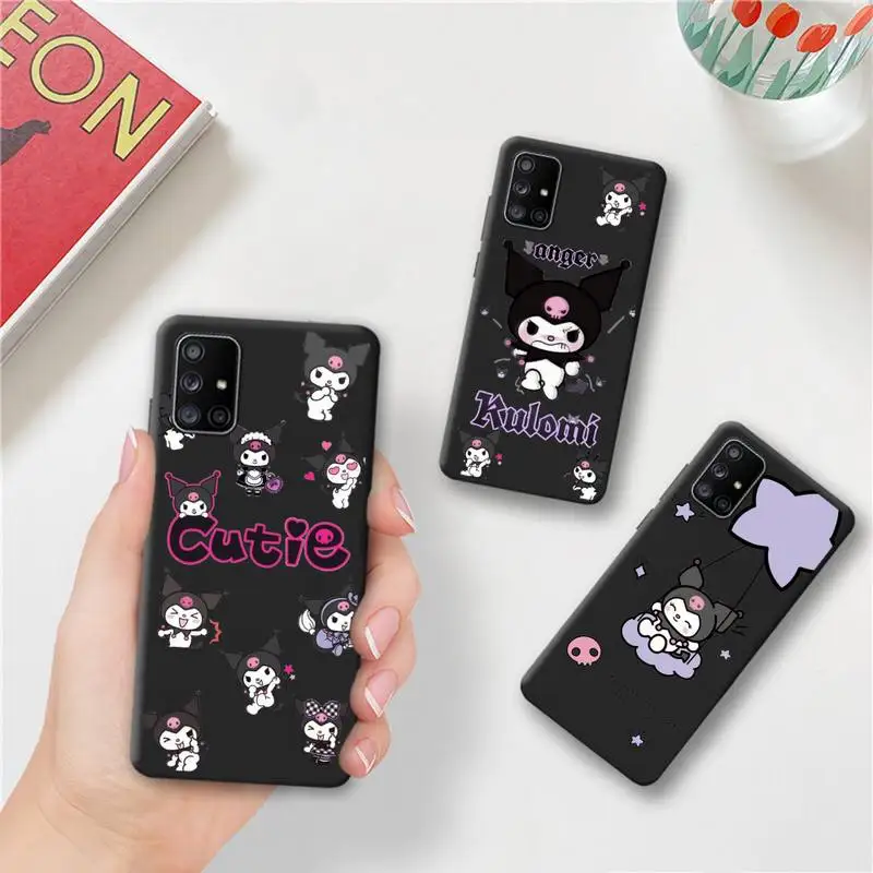 

Cute Sanrio kuromi Phone Case For Samsung Galaxy A03S A52 A13 A53 A73 A72 A12 A31 A81 A30 A32 A50 A80 A71 A51 5G