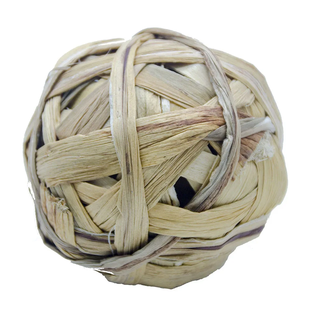 

Parrot Chew Bite Teeth Cleaning Toys Natural Straw Ball Pets Dogs Cat Chew Squeaking Toys Supplies Dolls Bite Squeak Toys