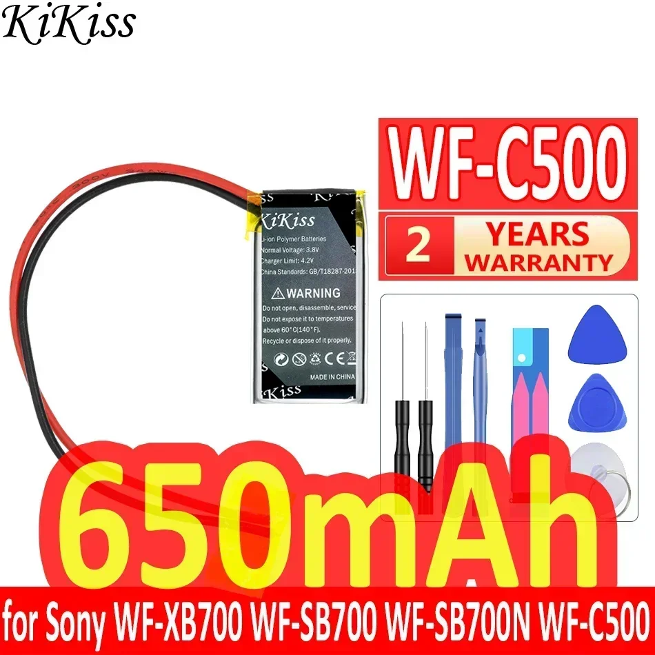 Аккумулятор KiKiss 650 мАч для Sony WF-XB700 WF-SB700N WF-C500