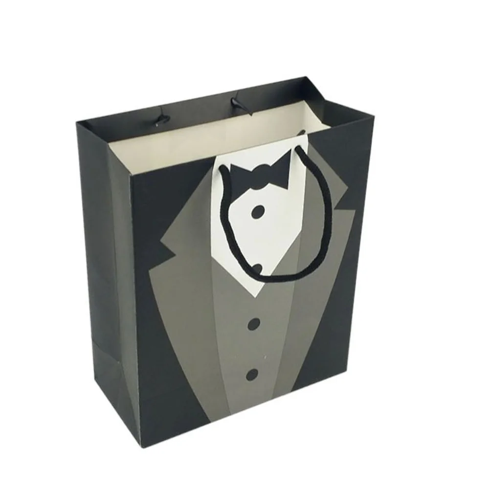 

Bag Gift Bags Paper Present Wedding Kraft Storage Birthdaywine Shopping Handle Candy Groomsmen Party Pouchhandles Wrapping