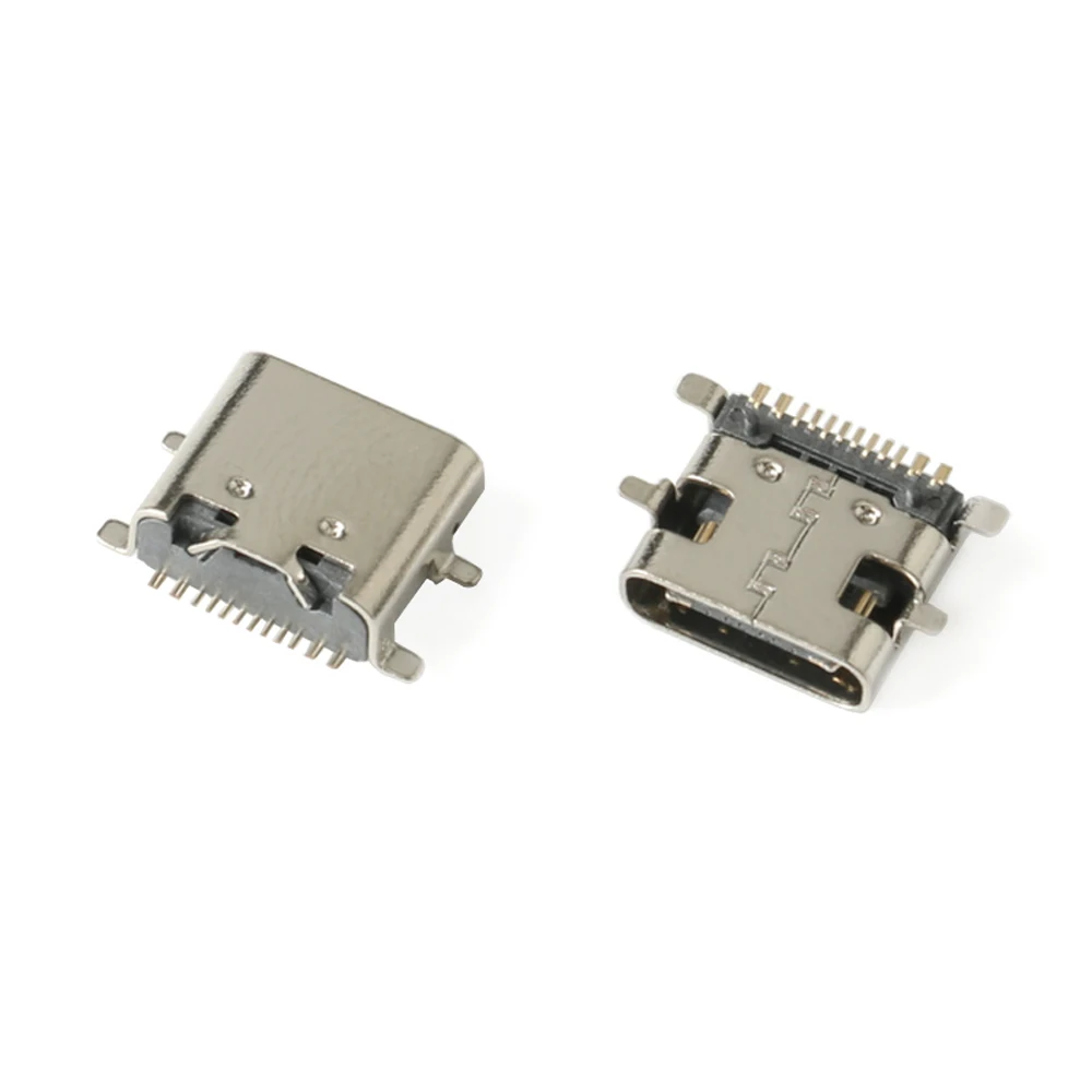 Порт зарядки Разъем для USB-3.1 SMD Type-C 16-контактный разъем SMT Гнездовой