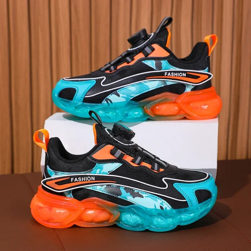 Детские осенне-зимние теннисные баскетбольные повседневные кроссовки для