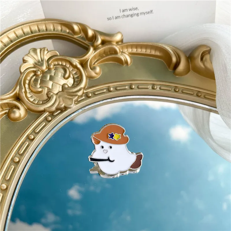 Эмалированная брошь в виде милых мультяшных волшебных призраков, креативная звезда, шляпа, волшебник, значок на лацкан на Хэллоуин, значок для студенческого рюкзака, булавки, подарки для девушек, ювелирные изделия