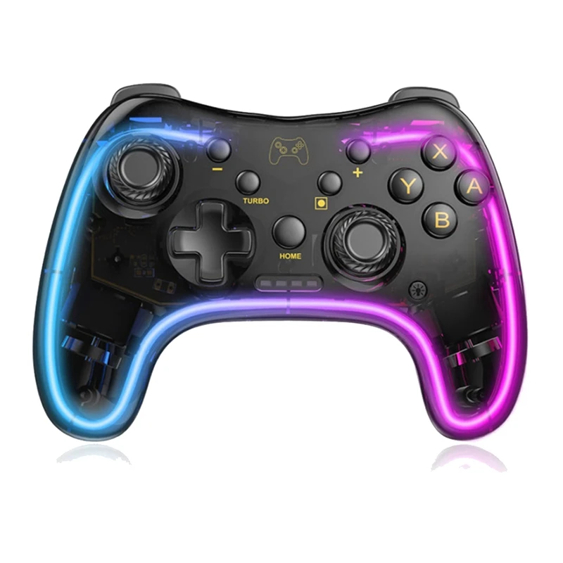 

Wireless Gamepad Controller 6-Axis Somatosensory RGB Game Controller Compatible For Switch Lite Switch Oledeled