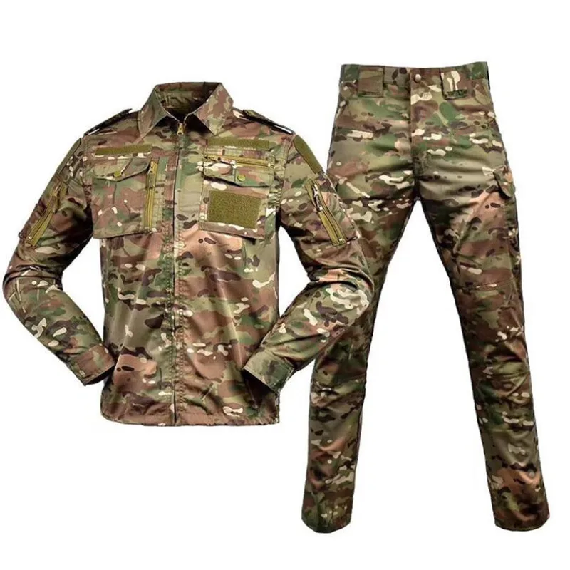 

Outdoor Military Training Suits Mens Tactical Camouflage Clothing Hunting Camping Sets High Quality Combat Shirts + Pants