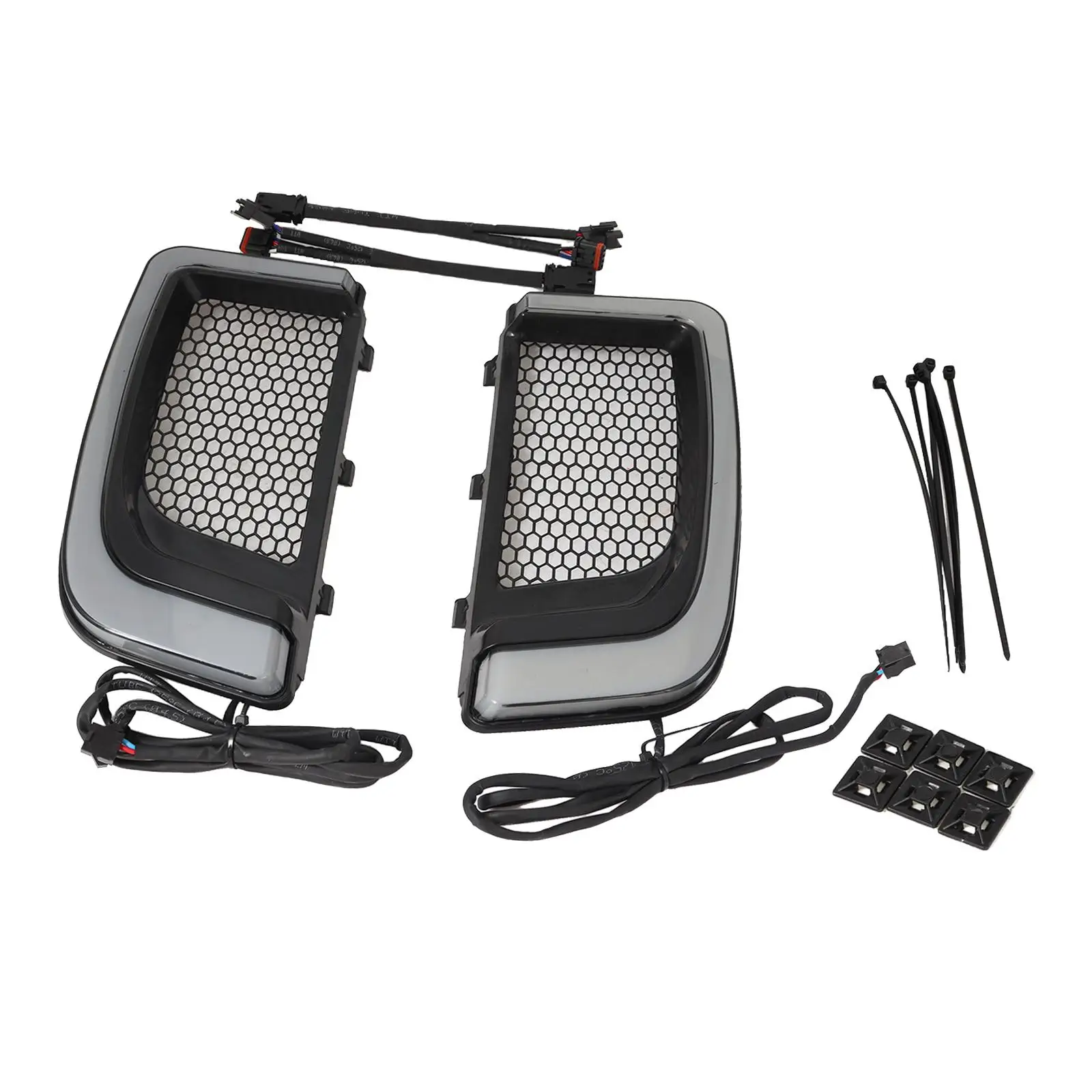 

LED Lower Fairing Lower Grills Lights Black 1 Pair for Harley Touring Flhtk Street Road Easy to Install Accessories