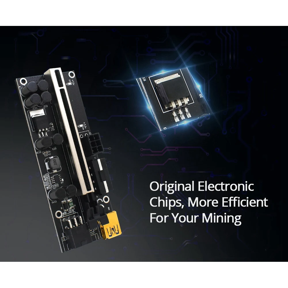 1 шт. модернизированная Райзер-карта VER009S Plus PCI-E PCIE Ver 009S USB 3 0 SATA адаптер 15pin-6pin для