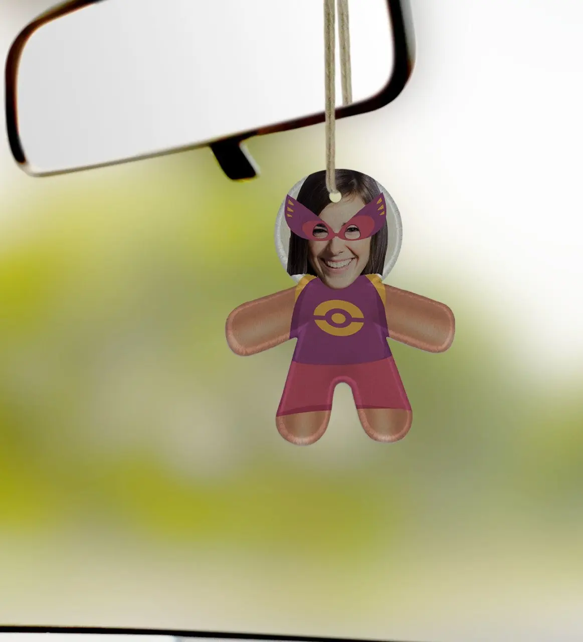 

Personalized Women 'S Super Hero Fun Cloth Baby Rearview Mirror Süsü-22