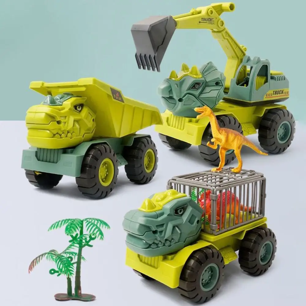 

Dinosaur Truck Toy Cartoon Inertial Dino Transport Carrier Engineering Vehicles Dinosaur Car Toys Gifts For Kids Boys Girls