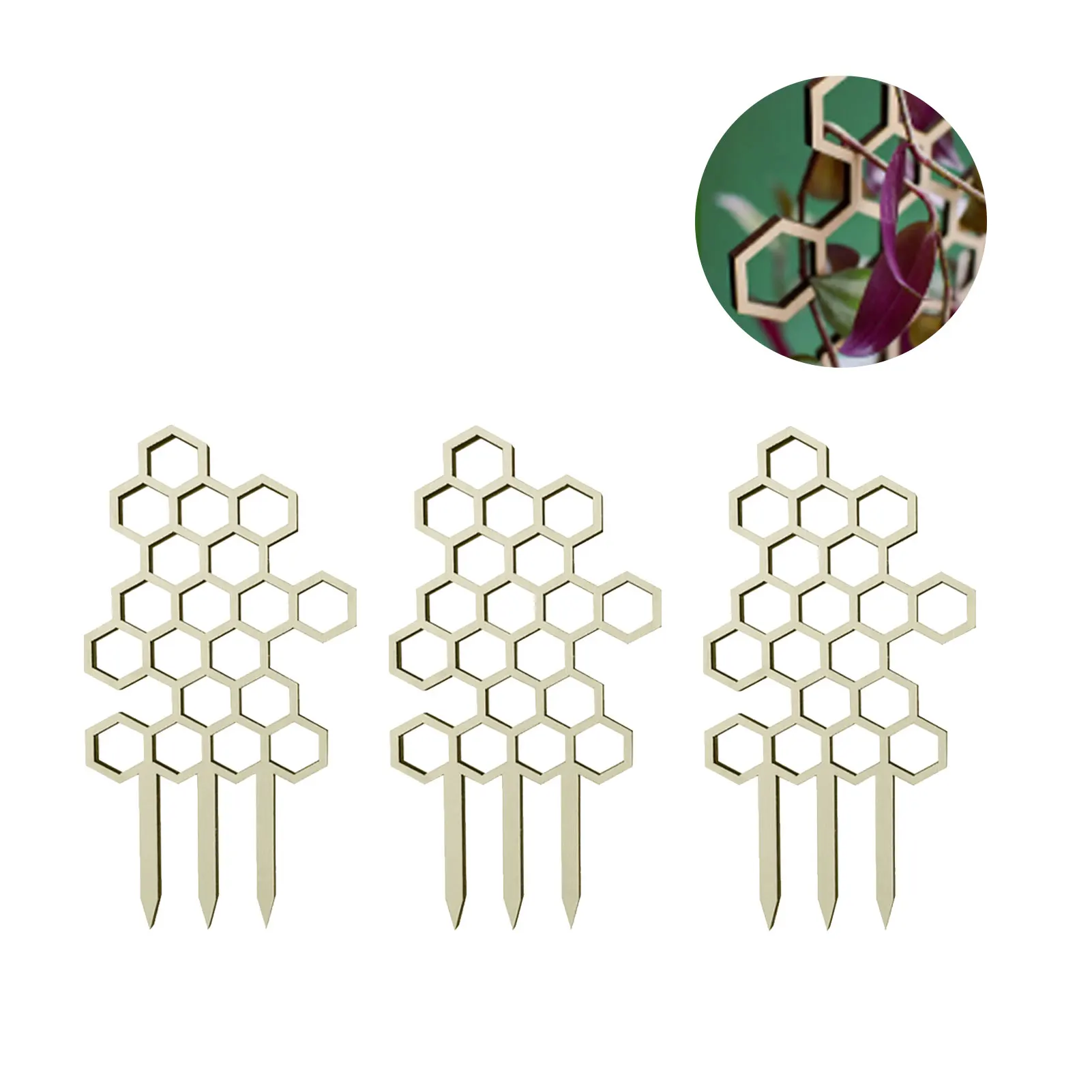 

New Honeycomb-Shaped Vine Climbing Rack Flower Plant Trellis Support Frame Garden Plant Potted Flower Arrangement Stand