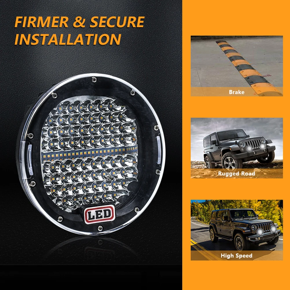 

7 Inch Round LED Work Light Spot+Flood Driving Fog Lamp OffRoad Truck For Jeep Universal Car Headlight Working Light Accessories