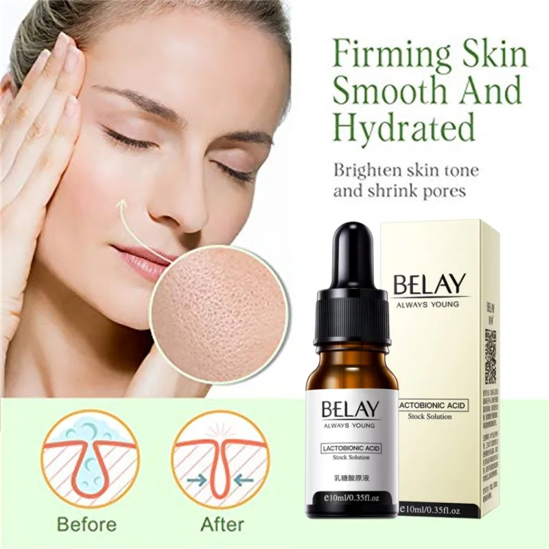 

Lactobionic Acid Serum for Face,Wrinkle Reducing Essence,Anti-Aging Facial Oil,Remove Blackheads Acne Refine Pores Skin Care
