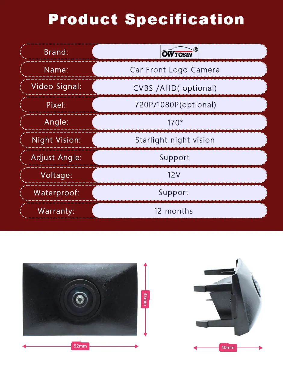 HD 170° ° Автомобильная передняя камера Fisheye AHD 1080P для Audi Q7 4L Facelift 2010 2011 2012 2013 2014 2015 с