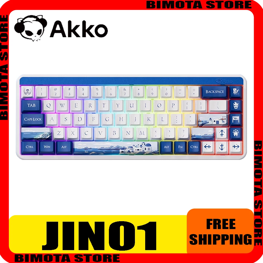 AKKO JIN01 механическая клавиатура из алюминиевого сплава три режима RGB