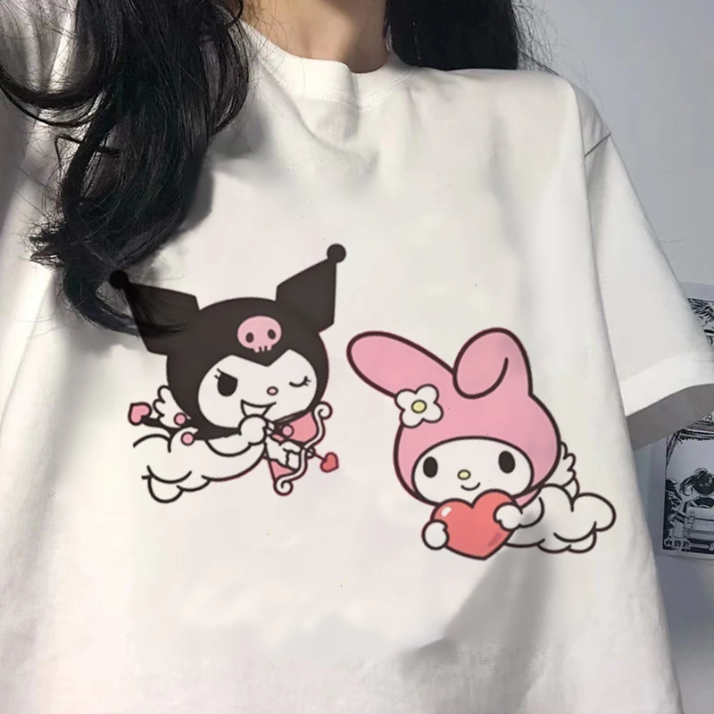 

Футболка женская свободного кроя с коротким рукавом, простая повседневная модная мягкая рубашка в стиле японского аниме, в стиле Харадзюку,...