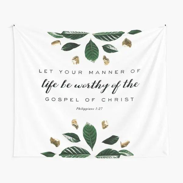 

Let Your Manner Of Life Be Worthy Of The Tapestry Towel Colored Yoga Blanket Mat Room Home Printed Art Bedroom Decoration Wall