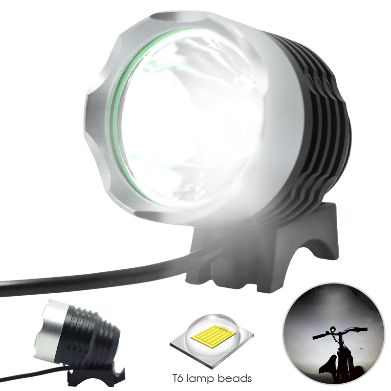 

1800LM T6 LED Bike Light Mountain Bike Front Lamp Bicycle Headlight Cycling Headlamp + 5200mAh 18650 Battery Pack + Taillight