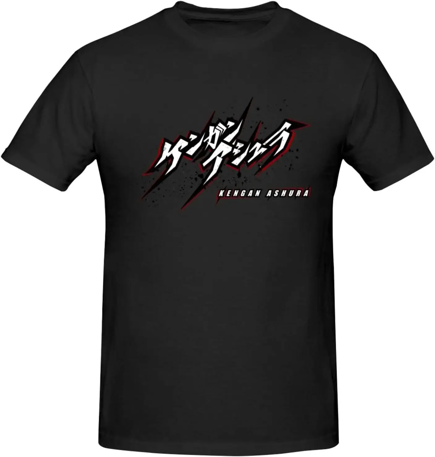 Фото Kengan Anime Ashura Logo Shirt Men's Breathable Custom Cotton Short Sleeve Tshirt Fashion Casual Tops Tees Black №1