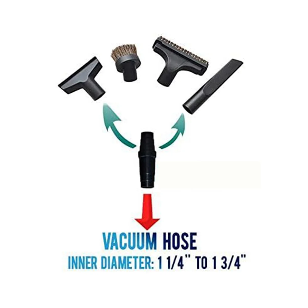 Адаптер для вакуумного шланга 1-3/8 дюйма или 1-1/4 редуктор соединителя от 35 мм/38 мм/42