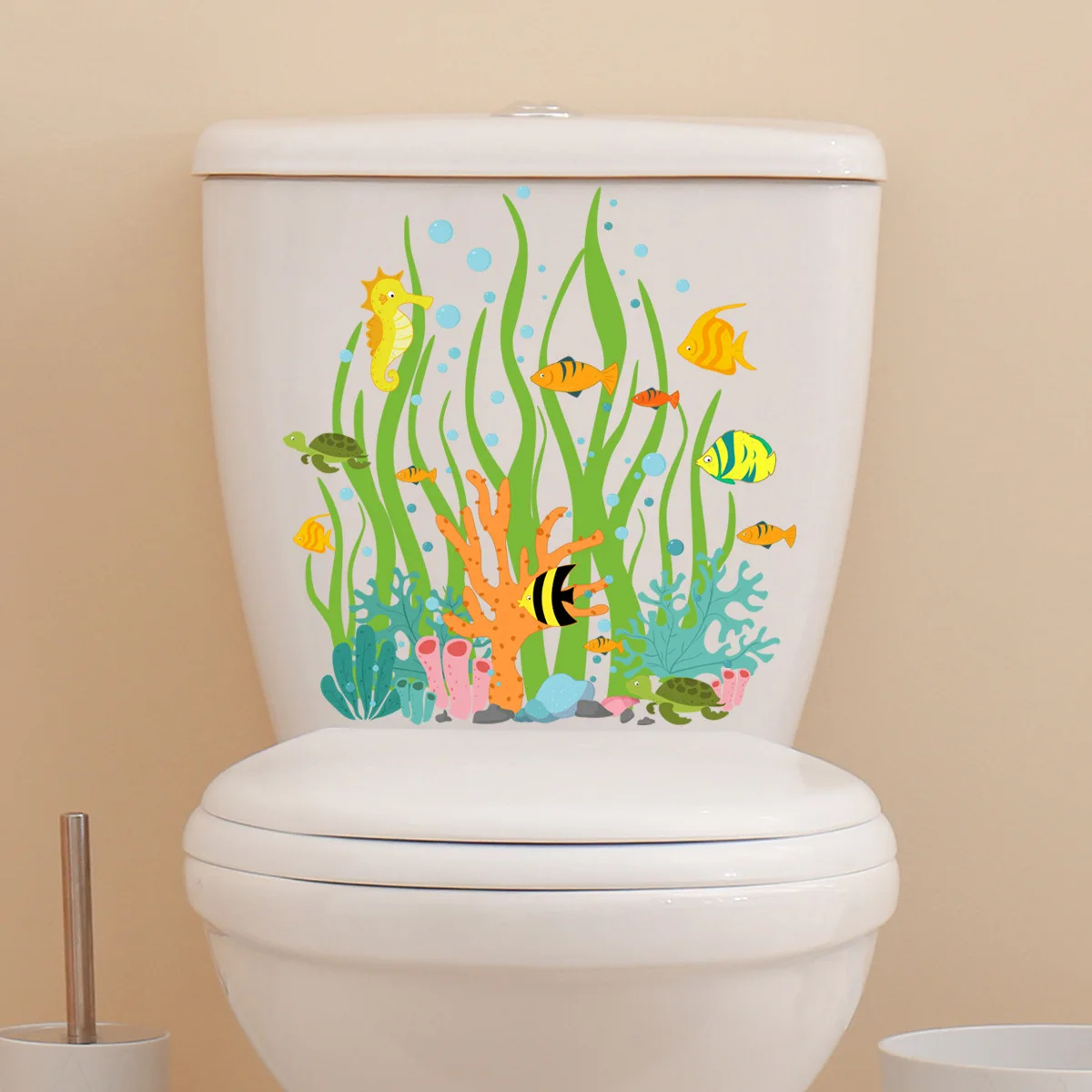 

New Seaweed Small Fish Toilet Wall Stickers Toilet Bathroom Decoration Wall Stickers Wholesale