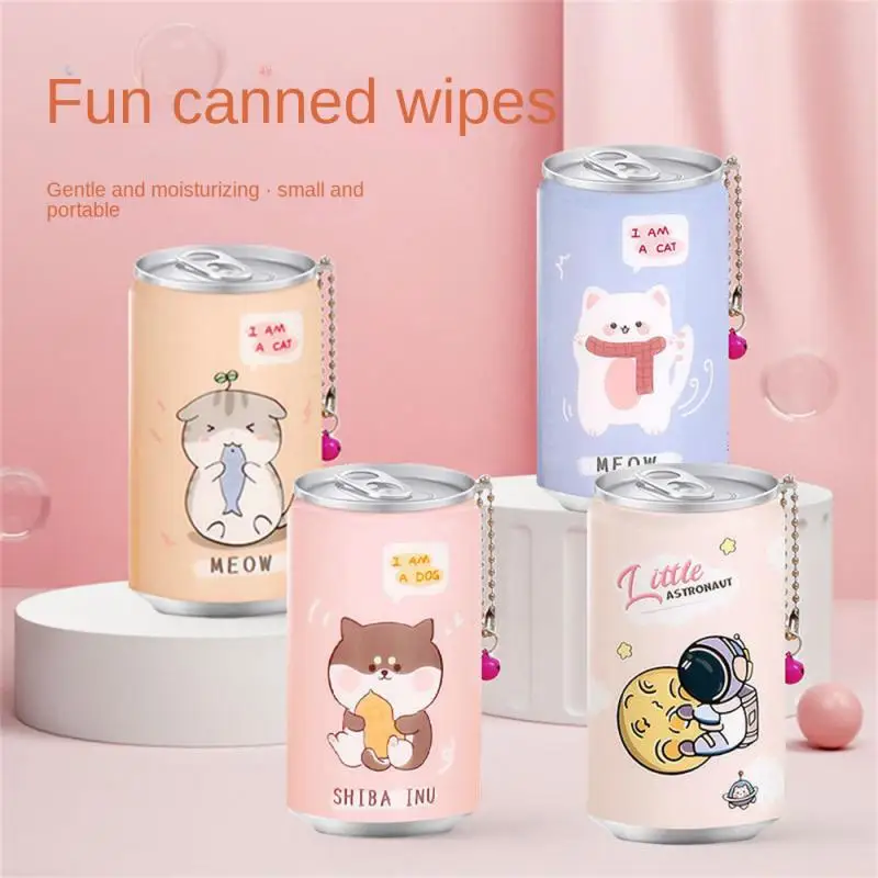 

Durable Mini Canned Wipes And Practical Creative Cartoon Cleansing Wipes Baby Wipes Portable Wet Wipes High-quality Pet Wipes