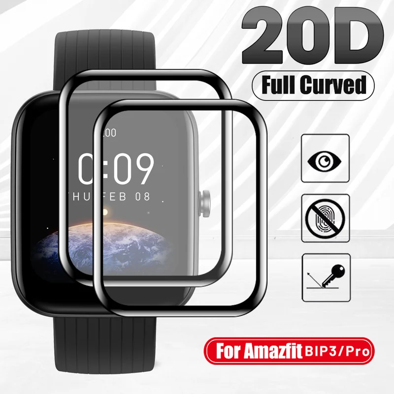 

5D HD Film for Amazfit Bip3 Pro Screen Protector for Amazfit Bip 3 Smart Watch Full Cover Protective Not Glass Accessories