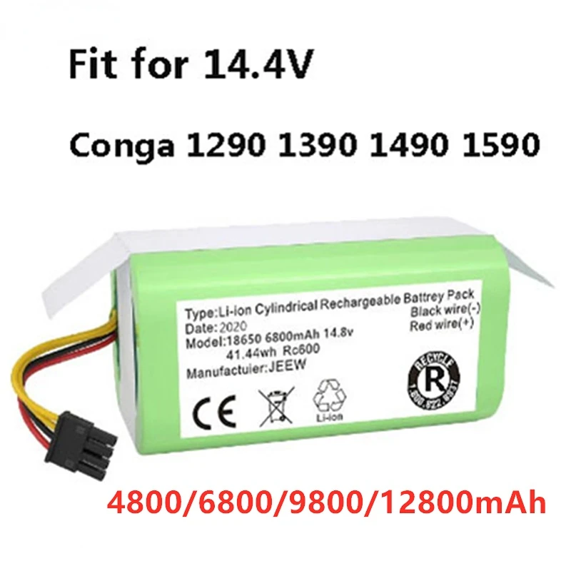 

100%. Nueva batería de iones de litio de 14,4 V. 12800mAh para Cecotec Cleaner Genio deluxe.370.gutrend echo.520.