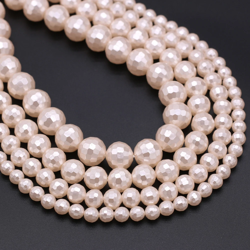 

Natural Freshwater Pearl Shell Pink Section Beads for Jewelry Making Bracelet DIY Necklace Accessories Wholesale 6 8 10 12 MM