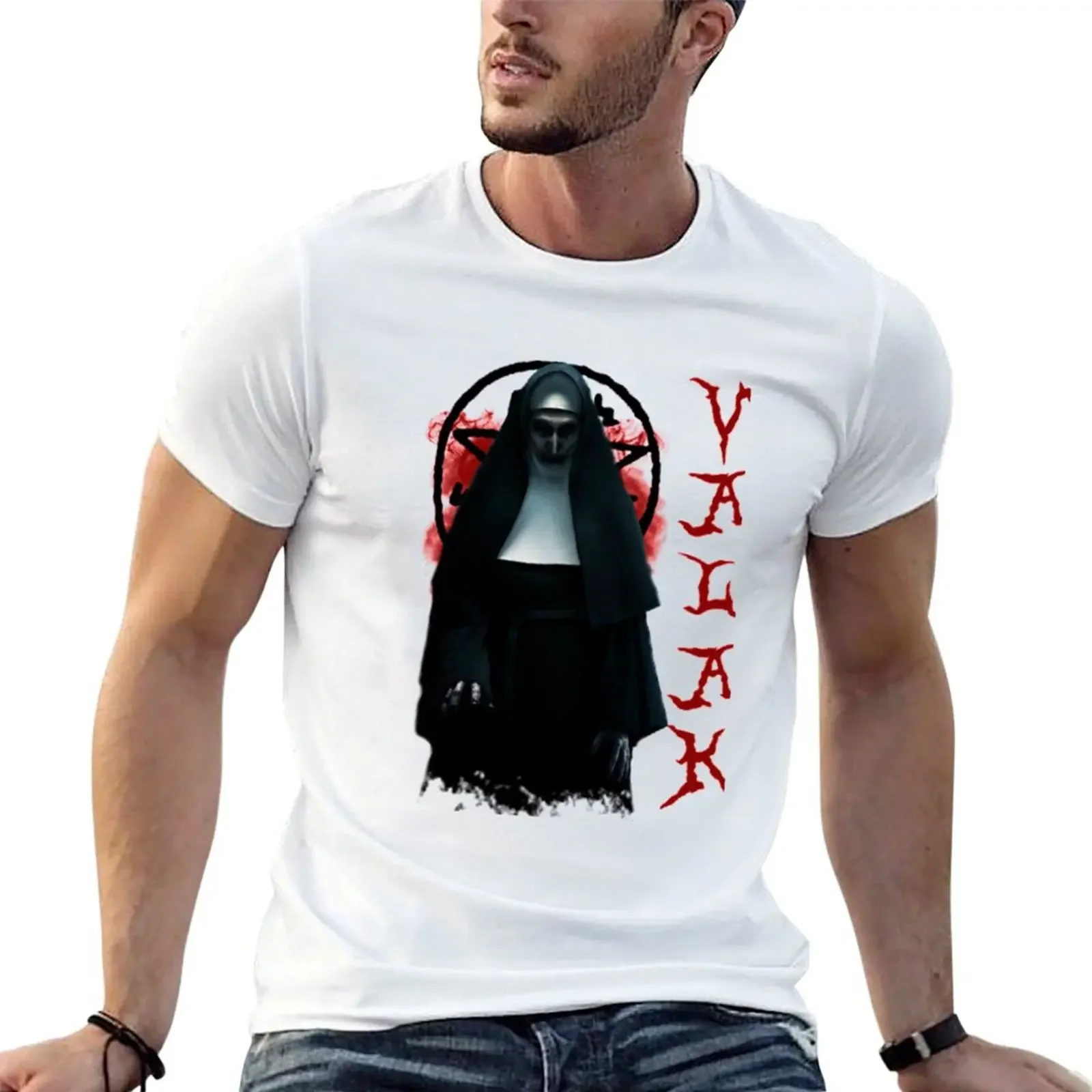 Футболка Movies Valak футболка большого размера футболки с рисунком синяя арховая для