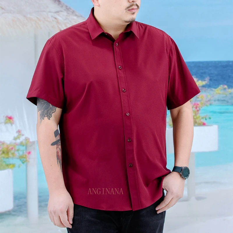 Мужская рубашка с коротким рукавом размеры до 12xl 170 кг |