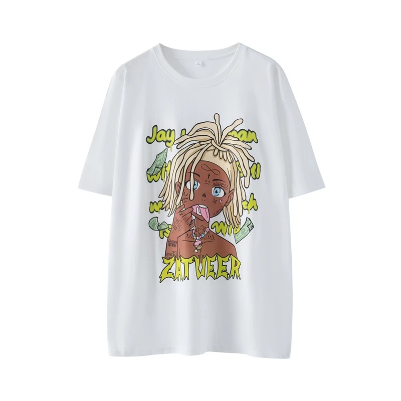 

Футболка Мужская/женская с забавным принтом головы, повседневный Свободный Топ из 100% хлопка в стиле Харадзюку, для колледжа, с коротким рука...