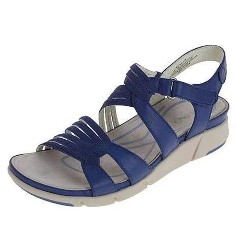 

New Summer Thick Platform Soft Soled Women Casual Roman Sandals Webbing Shoes Peep Toe Women Beach Wedges Sandals Size 35-43