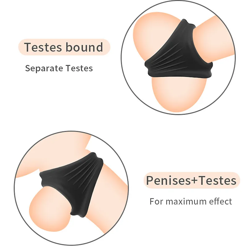Кольцо на член с 3 отверстиями искусственные сексуальные игрушки для мужчин