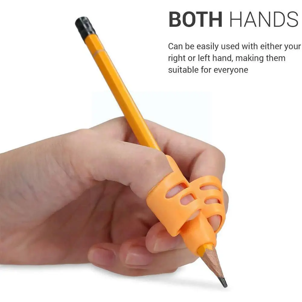 

1pcs Two Finger Pen Holder Silicone Baby Learning Writing Correction Children Device Tool Stationery Pen Writing Writing N9k9