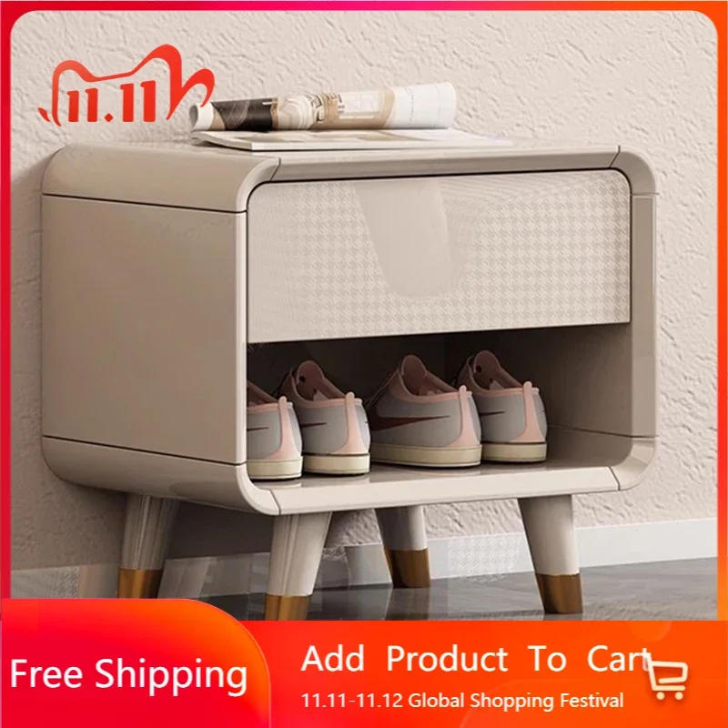 

Mobile Bench Shoes Cabinet Storage Display Space Saving Shoes Closet Wooden Standing Room Meubles Chaussures Balcony Furniture